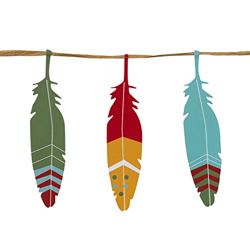 5052714050296 - TALKING TABLES POW WOW FEATHER GARLAND-PARTY BUNTING, MULTICOLORED