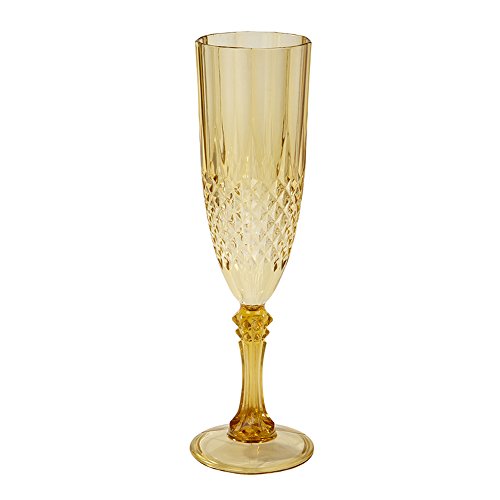 5052714057486 - TALKING TABLES PARTY PORCELAIN CHAMPAGNE FLUTE GLASS, GOLD