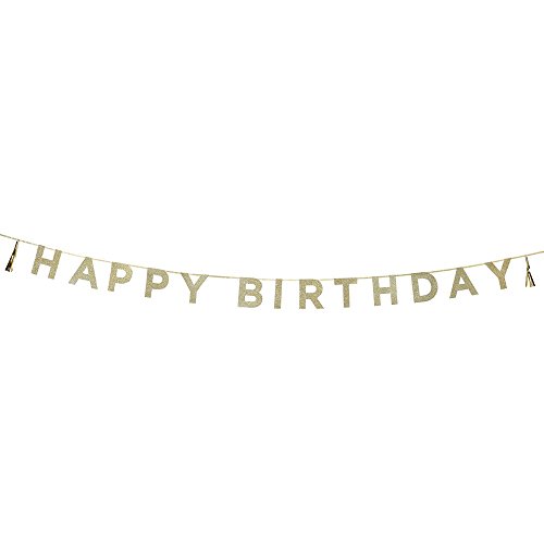 5052714067362 - TALKING TABLES SAY IT WITH 'HAPPY BIRTHDAY' GLITTER BANNER, 3.5M, MULTICOLOR