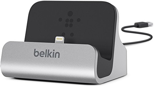 5052916538165 - BELKIN CHARGE AND SYNC DOCK WITH LIGHTNING CABLE CONNECTOR FOR IPHONE 6 / 6 PLUS, IPHONE 5 / 5S / 5C AND IPOD TOUCH 5TH GEN (SILVER)-RETAIL PACKAGING