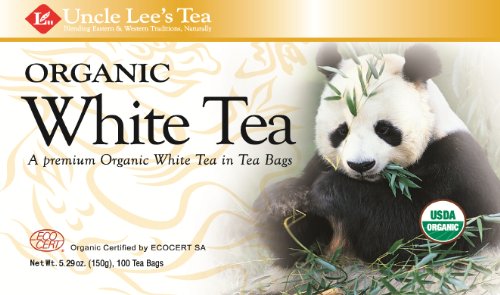 5052958607263 - UNCLE LEE'S TEA ORGANIC WHITE TEA, TEA BAGS, 100-COUNT BOXES (PACK OF 4)