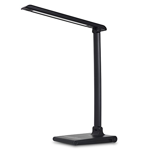 5053047004888 - AUGUST LEC315 - DIMMABLE LED DESK LAMP WITH USB PHONE CHARGER - OFFICE WORK LIGHT WITH 3 LIGHTING MODES / ADJUSTABLE BRIGHTNESS / 30 MINS AUTO TIMER / 5V 1.5A CHARGING PORT