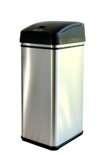 5053204040773 - ITOUCHLESS DEODORIZER TOUCH-FREE SENSOR 13-GALLON AUTOMATIC STAINLESS-STEEL TRASH CAN