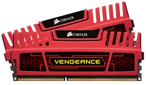 5053313239037 - CORSAIR MEMORY VENGEANCE 8GB DDR3 SDRAM MEMORY MODULE - 8 GB (2 X 4 GB) - DDR3 SDRAM - 1600 MHZ DDR3-1600/PC3-12800 - 240-PIN -DIMM RED CMZ8GX3M2A1600C9R