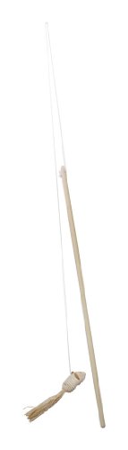 5053676484631 - CATIT ECO TERRA NATURAL RAFFIA TOY, MOUSE ON A STICK
