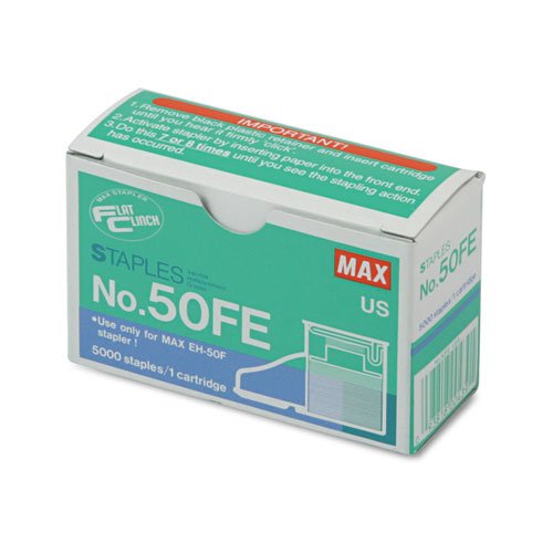 5053676818306 - MAX 50FE - STAPLE CARTRIDGE FOR EH-50F FLAT-CLINCH ELECTRIC STAPLER, 5,000/BOX