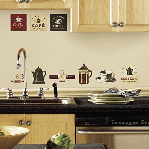 5054116469287 - ROOMMATES RMK1254SCS COFFEE HOUSE PEEL & STICK WALL DECALS