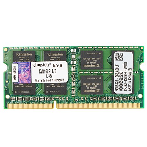 5054230140826 - KINGSTON TECHNOLOGY 8GB 1600MHZ DDR3L (PC3-12800) 1.35V NON-ECC CL11 SODIMM INTEL LAPTOP MEMORY KVR16LS11/8