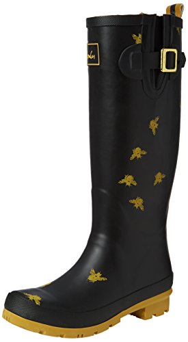 5054411370745 - JOULES WOMEN'S WELLYPRINT RAIN BOOT, BLACK BEES, 6 M US