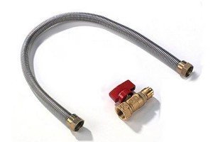 5054424090821 - NAPOLEAN FIREPLACES FC-12 12 IN. STAINLESS STEEL GAS FLEX CONNECTOR AND SHUT OFF