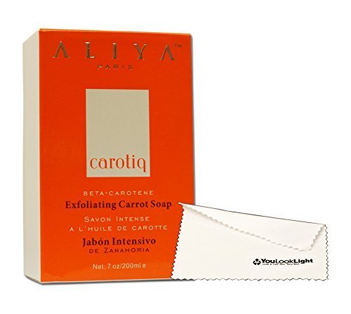 5054515099986 - ALIYA PARIS CAROTIQ SKIN WHITENING/ LIGHTENING EXFOLIATING CARROT SOAP WITH YOULOOKLIGHT SCREEN /PHONE CLEANING CLOTH