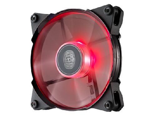 5054531412127 - COOLER MASTER JETFLO 120 - POM BEARING 120MM RED LED HIGH PERFORMANCE SILENT FAN FOR COMPUTER CASES, CPU COOLERS, AND RADIATORS