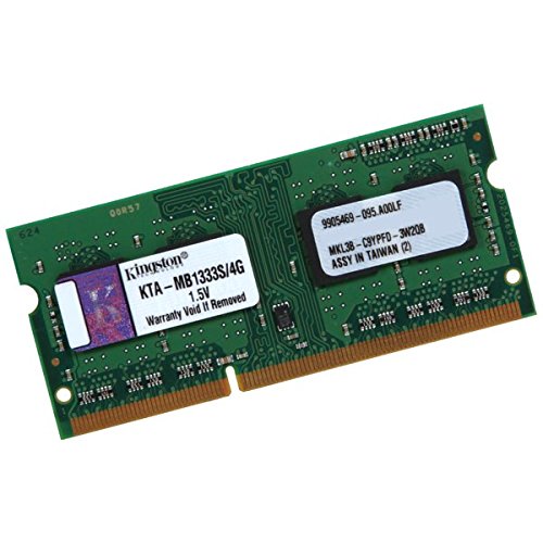 5054533451520 - KINGSTON TECHNOLOGY 4GB 1333MHZ DDR3 SINGLE RANK SODIMM MEMORY FOR APPLE LAPTOPS