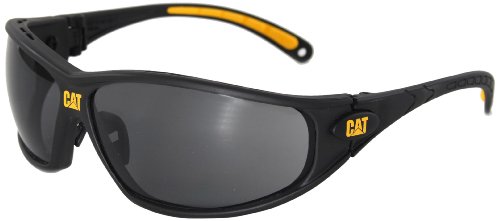 5055022673942 - CATERPILLAR TREAD SAFETY GLASSES, BLACK AND YELLOW, BLUE MIRROR