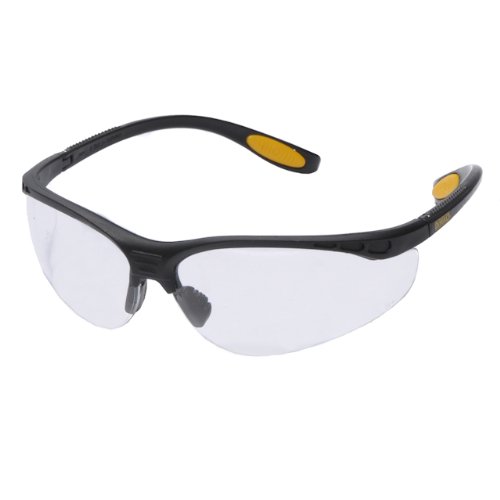 5055160000921 - DEWALT DPG58-1C REINFORCER CLEAR LENS HIGH PERFORMANCE PROTECTIVE SAFETY GLASSES WITH RUBBER TEMPLES