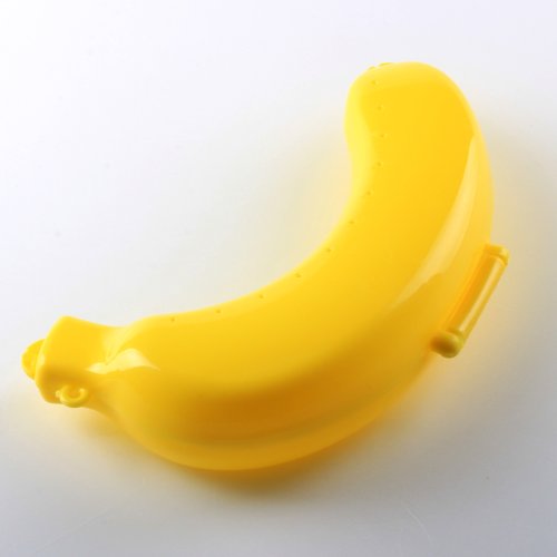 5055297075274 - 1 X YELLOW TRIP TRAVEL PLASTIC BANANA PROTECTOR CASE BOX GUARD CONTAINER