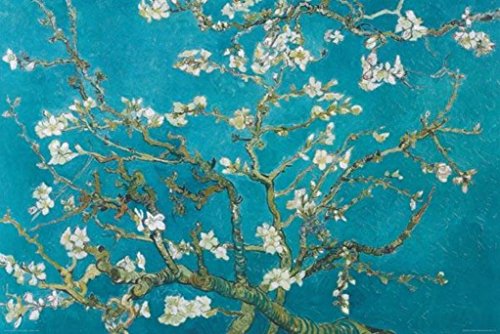 5055389128956 - (24X36) VINCENT VAN GOGH TURQUOISE ALMOND BRANCHES IN BLOOM, SAN REMY ART POSTER PRINT