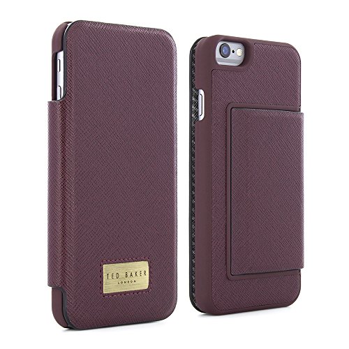 5055399655329 - IPHONE 6S CASE, OFFICIAL TED BAKER AW16 CARD SLOT CASE FOR IPHONE 6S AND IPHONE 6 FOR BUSINESS MEN WITH STAND FUNCTION THIN STYLISH PROTECTIVE REAL LEATHER CASE FOR IPHONE 6S - AIRIES - OXBLOOD