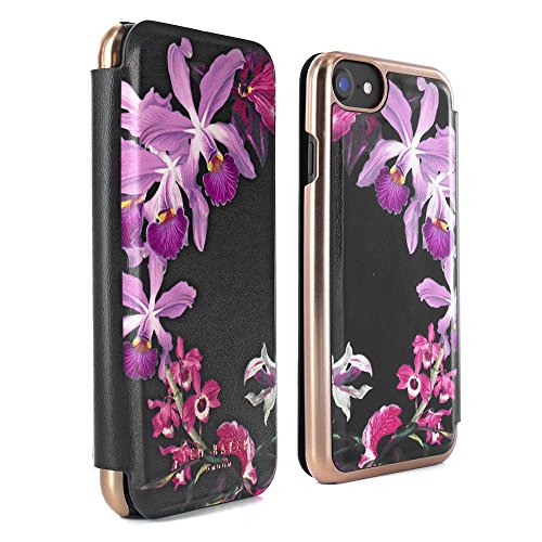 5055399662433 - OFFICIAL TED BAKER IPHONE 7 CASE - LUXURY FOLIO CASE / COVER IN FLOWER DESIGN FOR WOMEN WITH BUILT-IN INTERIOR MIRROR FOR THE APPLE IPHONE 7 - DARSA - LOST GARDENS
