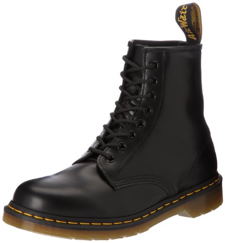 5055427045665 - DR. MARTENS 1460 ORIGINALS 8 EYE LACE UP BOOT,BLACK SMOOTH LEATHER,6 UK (7 M US MENS / 8 M US WOMENS)