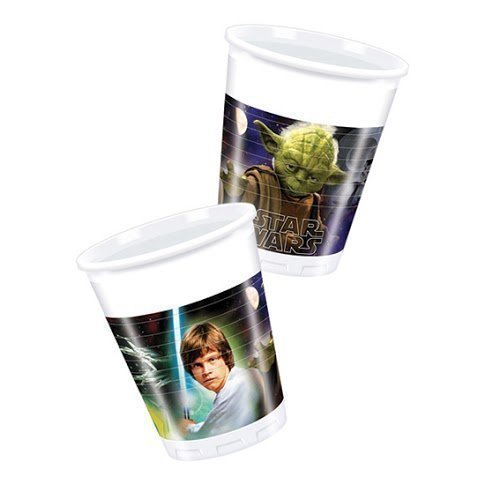 5055446782800 - STAR WARS HEROES & VILLAINS PLASTIC PARTY CUPS X 8