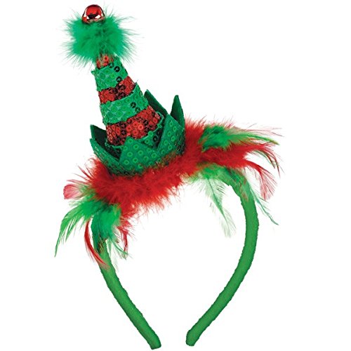 5055446794247 - AMSCAN FUN-FILLED CHRISTMAS AND HOLIDAY PARTY FASHION ELF HEADBAND (1 PIECE), 11 X 8, MULTICOLOR