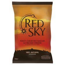 5055466158227 - RED SKY WEST COUNTRY BACON & CREAM CHEESE CRISPS 150G