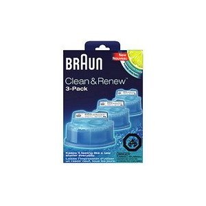 5055595256269 - BRAUN CLEAN AND RENEW 3 PACK, CARTRIDGE, REFILL, REPLACEMENT CLEANER, CLEANING SOLUTION