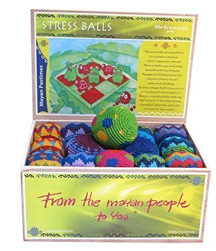 5055632177052 - HANDMADE MAYAN STRESS BALL X 2 MADE IN GUATEMALA, FAIR TRADE PRODUCT (LISTING IS FOR 2 STRESS BALLS) BY SIMPLE EARTH GIFTS