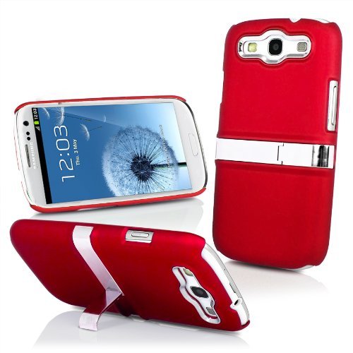 5055633300732 - IXIUM HS3 RED HARD STAND CASE FOR SAMSUNG GALAXY S3 I9300