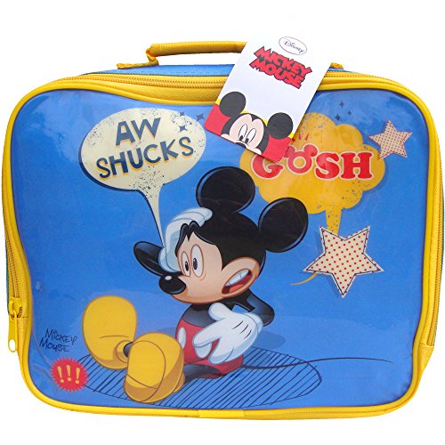 5055731671116 - BOYS' BLUE DISNEY MICKEY MOUSE SCHOOL PACKED LUNCH TRAVEL BAG