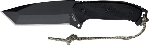 5055732422915 - TEKUT KNIVES 5025B ARES S FIXED BLADE KNIFE WITH TEXTURED BLACK G-10 HANDLES