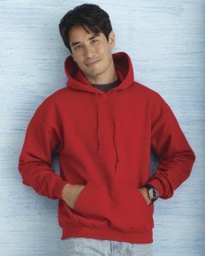 5055747524697 - HOODED PULLOVER SWEAT SHIRT HEAVY BLEND 50/50 - CHERRY RED 18500 XL