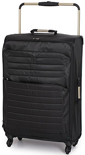 5055816333755 - IT LUGGAGE WORLD'S LIGHTEST SPINNER COLLECTION WITH QUILTED FRONT 28 INCH UPRIGHT, BLACK, ONE SIZE