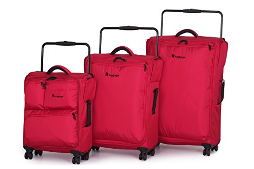 5055816342412 - IT LUGGAGE WORLD'S LIGHTEST CARRY TOW 3 PIECE SET, TANGO RED, ONE SIZE