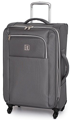 5055816389011 - IT LUGGAGE MEGALITE X-WEAVE 27.6 INCH SPINNER, GREY, ONE SIZE