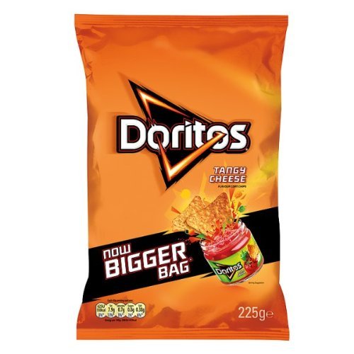 5055840644773 - DORITOS TANGY CHEESE FLAVOUR CORN CHIPS 12X225G