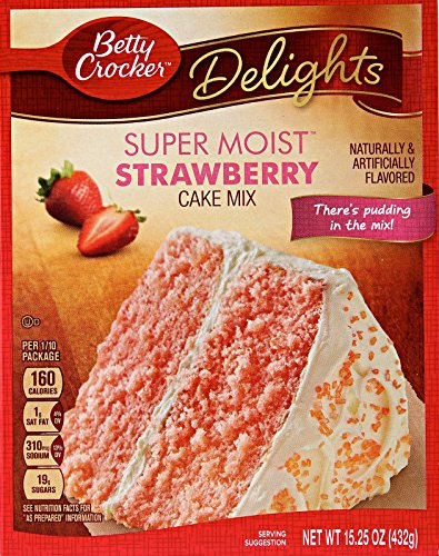 5055902202132 - BETTY CROCKER SUPER MOIST CAKE MIX, STRAWBERRY, 15.25 OZ