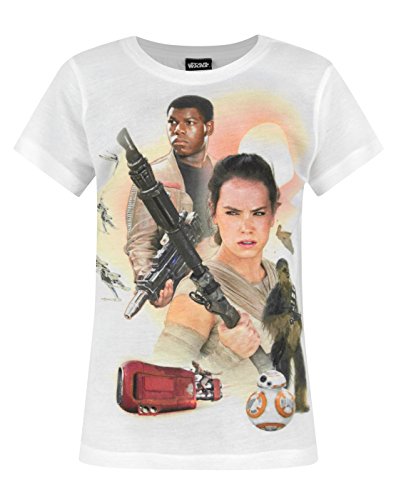 5055930192634 - OFFICIAL STAR WARS FORCE AWAKENS HEROES SUBLIMATION GIRL'S T-SHIRT (5-6 YEARS)