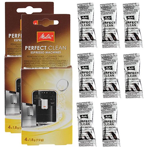 5055992699928 - MELITTA PERFECT CLEAN COFFEE MACHINES DESCALER CLEANING TABLETS (PACK OF 8)