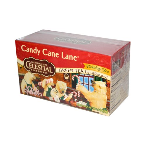 5056018966314 - CELESTIAL SEASONINGS HOLIDAY GREEN TEA - CANDY CANE LANE - DECAFFEINATED - CASE OF 6 - 20 BAG