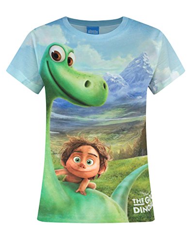 5056030819551 - OFFICIAL THE GOOD DINOSAUR ARLO AND SPOT MOUNTAINS SUBLIMATION GIRL'S T-SHIRT (7-8 YEARS)