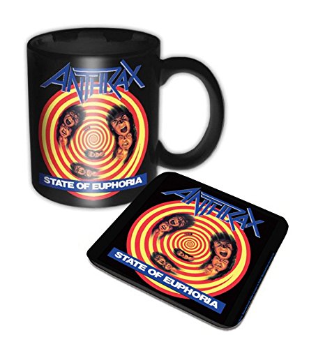 5056060100421 - ANTHRAX STATE OF EUPHORIA NEW OFFICIAL MUG AND COASTER GIFT SET
