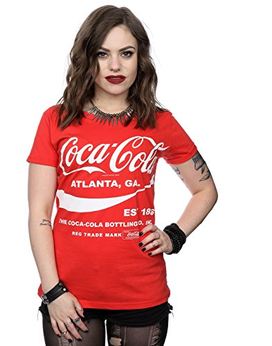 5057068049583 - COCA COLA WOMEN'S DRINK 1886 ROLL SLEEVE T-SHIRT SMALL RED