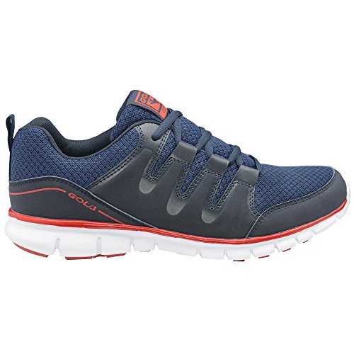 5057080052912 - GOLA SPORT MENS ACTIVE TERMAS 2 LACE UP TRAINERS/SNEAKERS (9 US) (NAVY/RED)