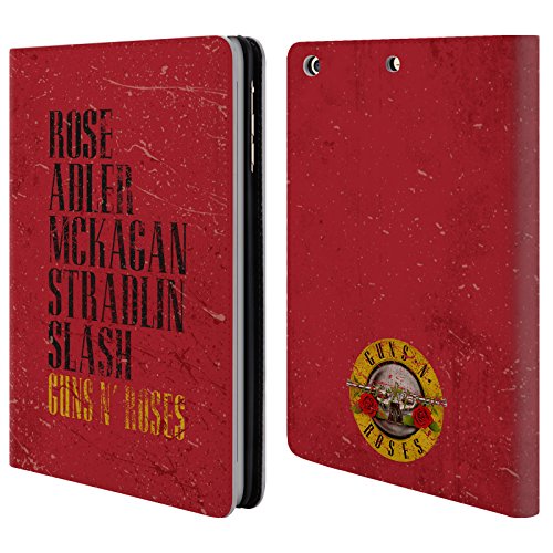 5057181874581 - OFFICIAL GUNS N' ROSES NAMES VINTAGE LEATHER BOOK WALLET CASE COVER FOR APPLE IPAD MINI 1 / 2 / 3