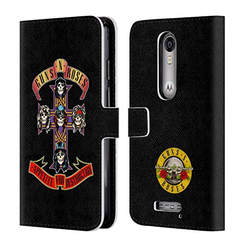 5057181924897 - OFFICIAL GUNS N' ROSES APPETITE FOR DESTRUCTION KEY ART LEATHER BOOK WALLET CASE COVER FOR DROID TURBO 2 / X FORCE