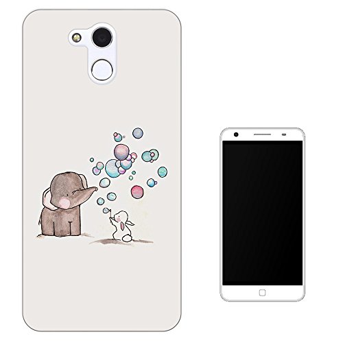 5057214441766 - 1245 - COOL FUN TRENDY CUTE ELEPHANT BUNNY RABBIT HEART LOVE BALLOON KAWAII FUNNY DESIGN ELEPHONE P7000 FASHION TREND CASE GEL RUBBER SILICONE ALL EDGES PROTECTION CASE COVER