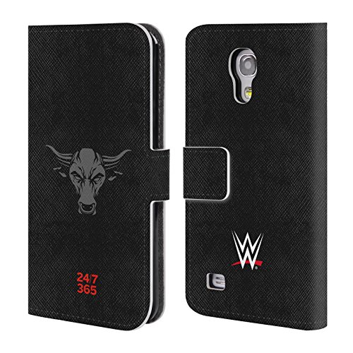 5057414125831 - OFFICIAL WWE BRAHMA BULL THE ROCK LEATHER BOOK WALLET CASE COVER FOR SAMSUNG GALAXY S4 MINI I9190