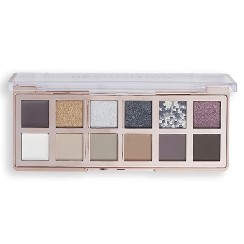 5057566826167 - REVOLUTION BEAUTY, THE SMOKEY ICON GRUNGE EYESHADOW PALETTE, 12 ULTRA-PIGMENTED MATTE & SHIMMER FINISHES & SHADES, LONG-LASTING & BLENDABLE, VEGAN & CRUELTY-FREE, 12X0.02 OZ